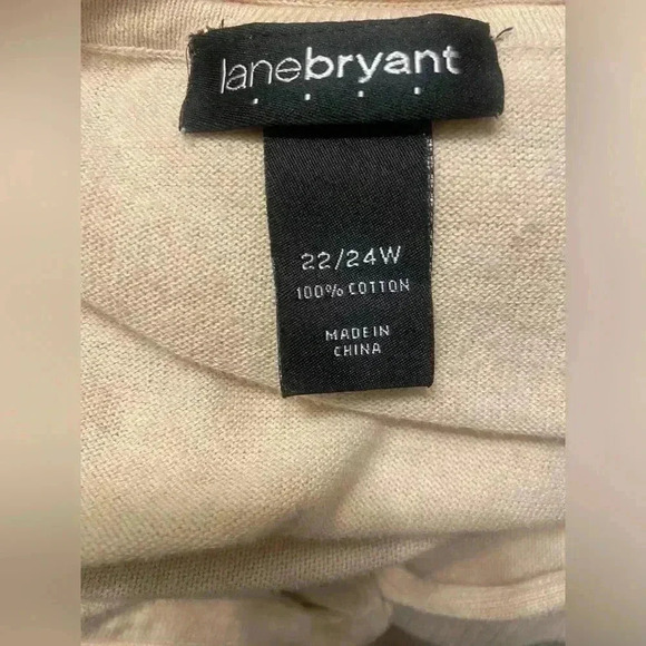 Lane Bryant V neck button up sweater cardigan in beige Women’s size 22/24w - Picture 6 of 7